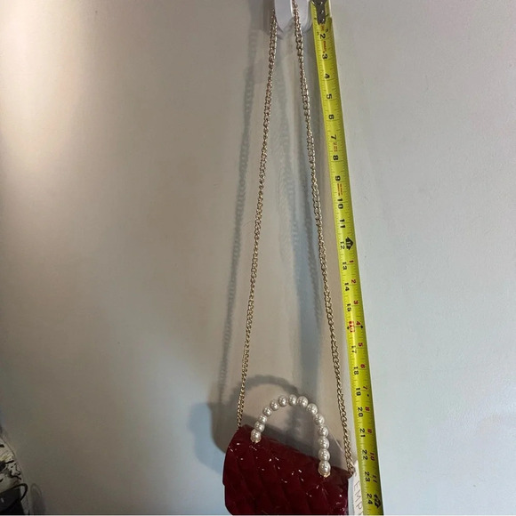 EMPERIA Jelly Quilted Look Mini Crossbody Bag in Deep Burgundy NEW WITH TAGS - Picture 6 of 15